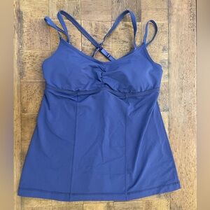Lululemon tank with built in bra and removable pads. Size 10. Color - purple